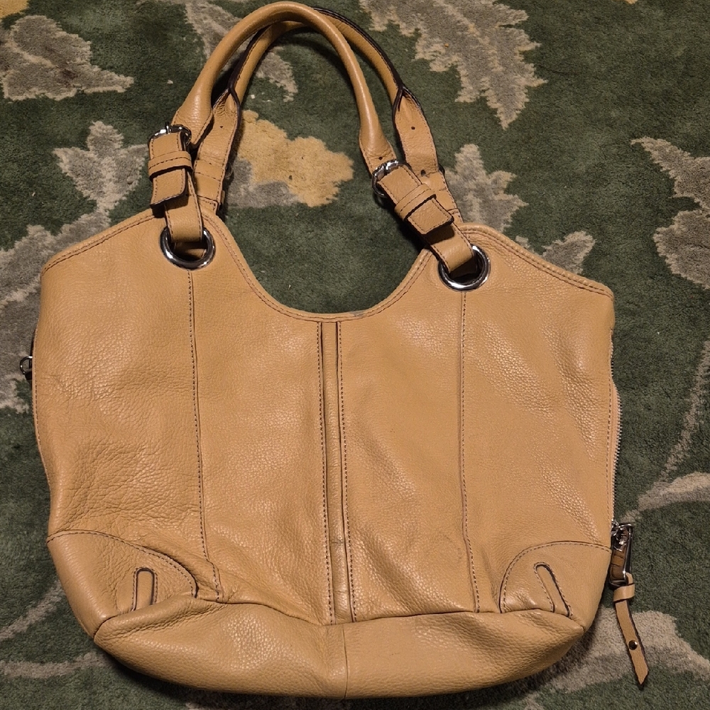 Tignanello Tan Leather Tote Bag